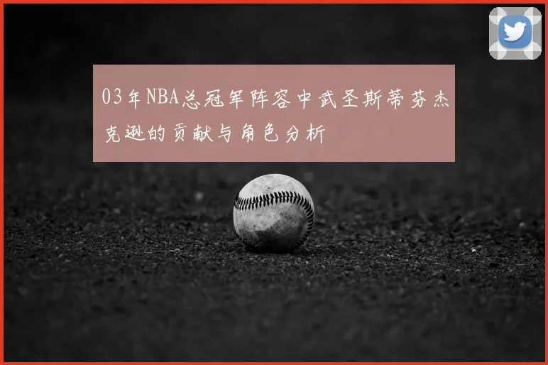 03年NBA总冠军阵容中武圣斯蒂芬杰克逊的贡献与角色分析